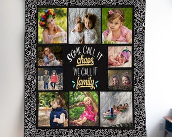 Personalized Photo Memory Quilt, Blanket or Wall Hanging, Picture Blanket Quilt,  Photo Collage Family Keepsake, Memorial Gift