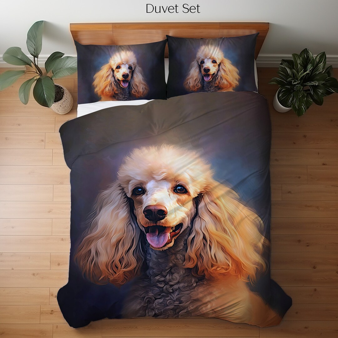 Apricot Poodle Bedding Set Duvet Set Comforter Set or Quilt Set