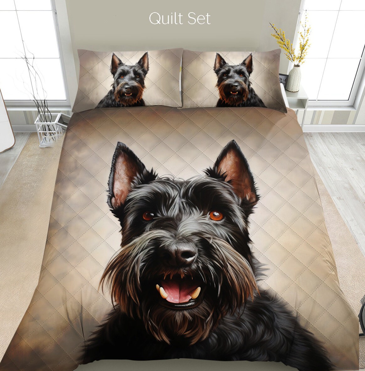 Scottie dog top duvet cover