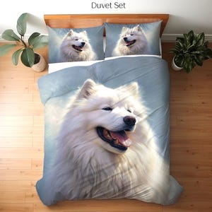 Samoyed Bedding Set, Duvet Set, Comforter Set Or Quilt Set, Samoyed Decor, Gift for Samoyed Lovers, Sammie Lover Gift
