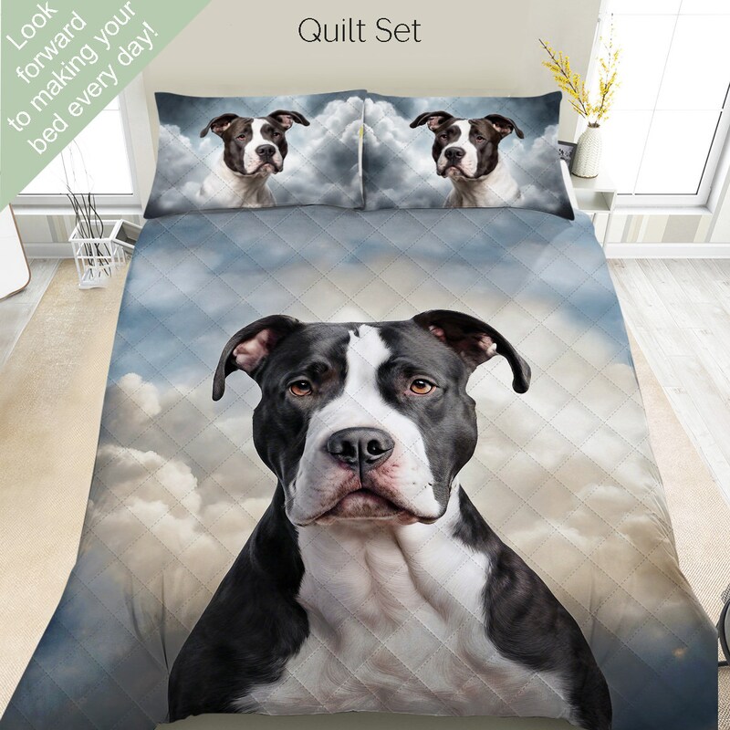 Pitbull Soul 3-Piece Quilted Bedding Set NCU0NVH764 main image 0