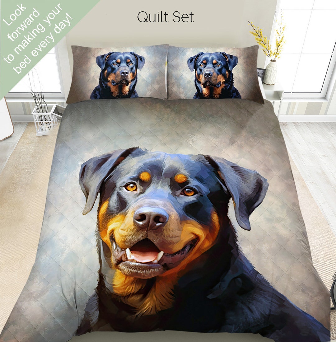 Rottweiler Bedding Set, Duvet Set, Comforter Set or Quilt Set, Rottie