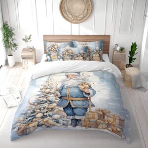 Dessus De Couette De Noël Fait Main - Thème Saint-Nicolas, 48x60 Pouces, Neuf