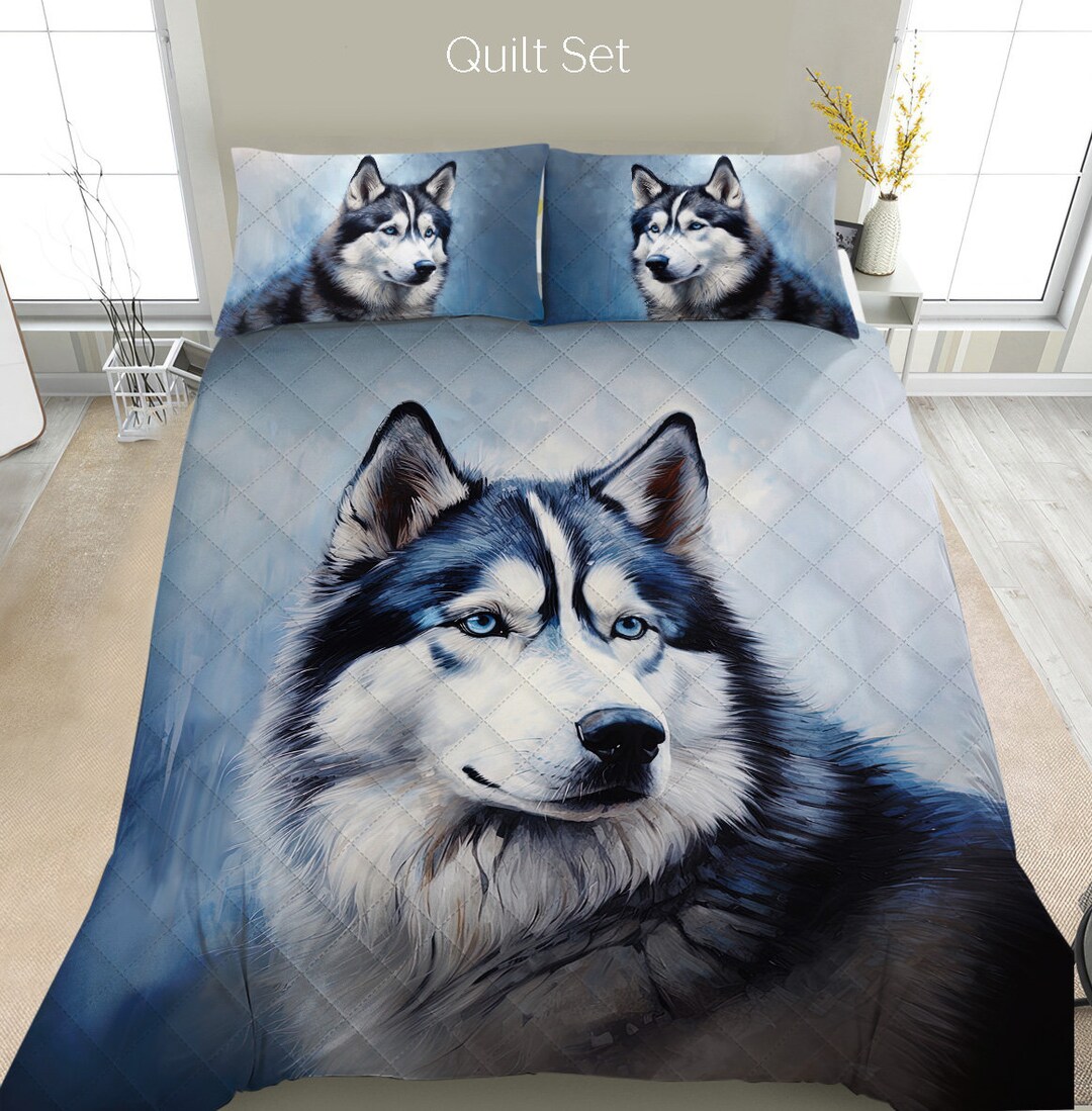 Siberian Husky Bedding Set Duvet Set Comforter Set or Quilt Set