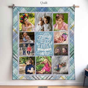 Personalized Photo Memory Quilt, Blanket or Wall Hanging, Custom Photo Quilt, Memory Quilt, Memory Blanket, Picture Blanket, Keepsake Gift