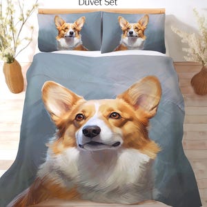 Welsh Corgi Bedding Set, Duvet Cover Set, Comforter Set Or Quilt Set, Welsh Corgi Decor, Gift for Corgi Lovers, Corgi Mom Dad Gift