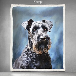Edredón, manta o tapiz de Kerry Blue Terrier, arte de Kerry Blue, decoración de Kerry Blue Terrier, regalo de Kerry Blue Terrier, amante de Kerry Blue Terrier