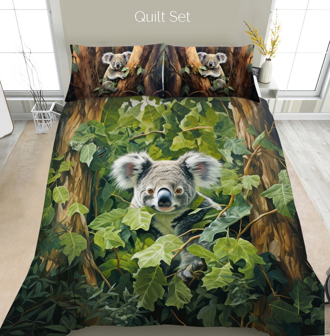 Koala Bear Bedding Set Available as a Quilt Set Comforter Set or Duvet