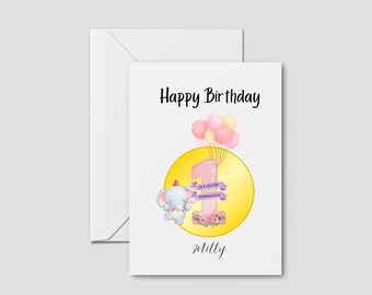 Granddaughter Birthday Card | Personalised Name Birthday Card | Cute Birthday Card | Greetings Card | Age Birthday Card | For Her