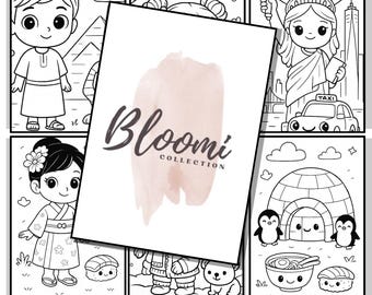 Kawaii Travel Coloring Book | 40 Printable Pages (PDF)