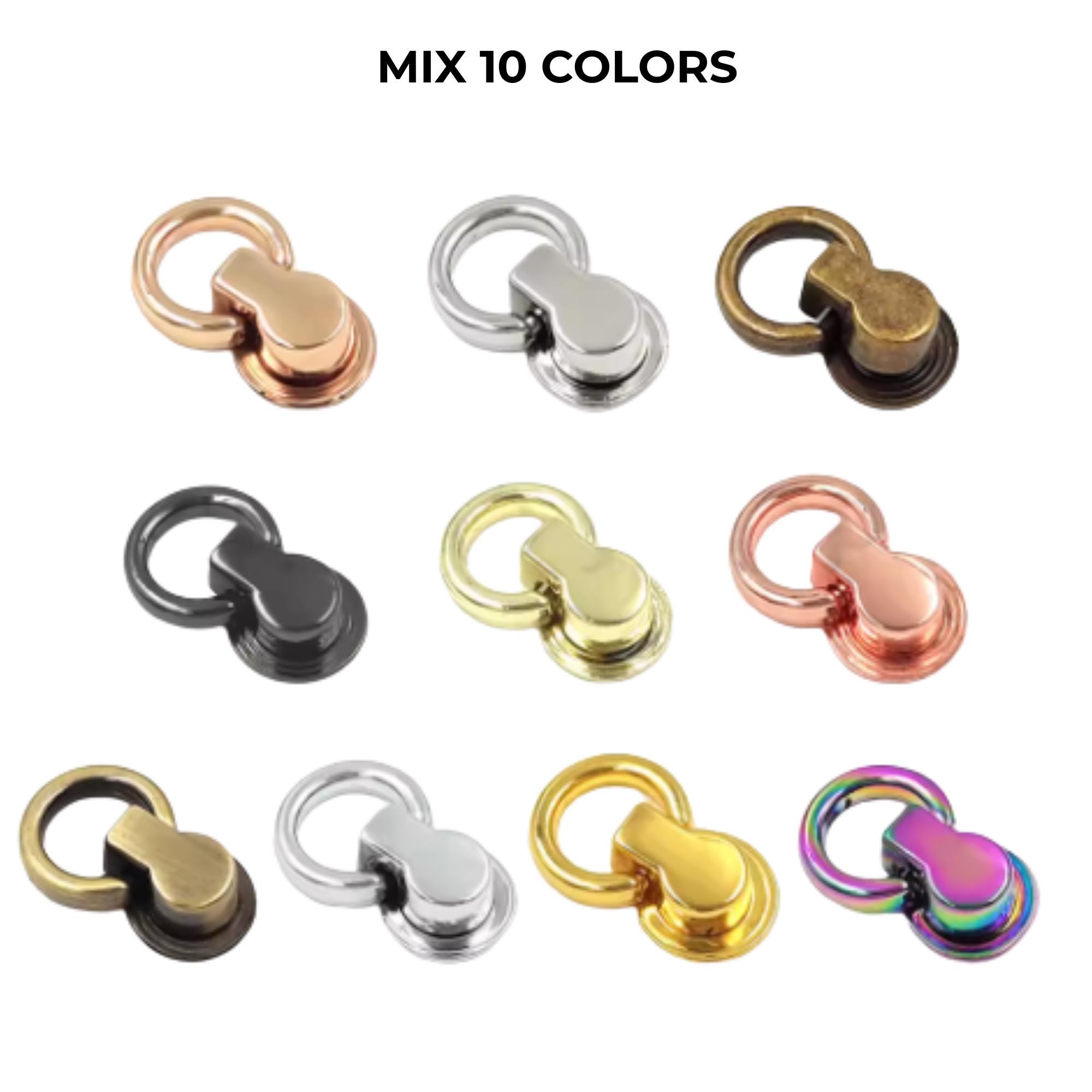 Screw Bag Rivets O Ring Screwback Rivets (10 Pack), Purse Anchor Stud for Bags ...