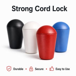 50pcs Cord Lock Stopper for Drawstring, Plastic Toggle for Hoodie, Bags, Shoelaces, Adjustable Cord Lock