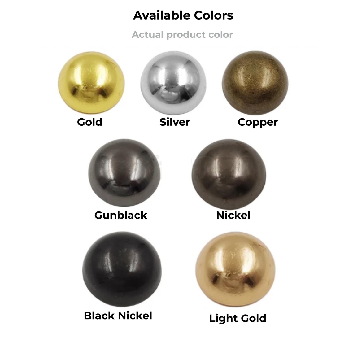 Identifying Rivets By Color Premium Metal Dome Rivets for Leather Craft | 4–20mm Round Rivet Studs ...