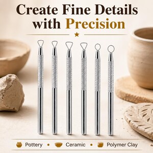 Ensemble d'outils de sculpture sur argile en acier inoxydable, 6 8 9 pièces, kit de sculpture sur poterie, céramique et argile polymère