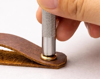 Copper Rivet Setter Tool Stainless Steel Leather Rivet Setting Tool 3.5mm 4mm 4.2mm 5mm DIY Leathercraft Tool