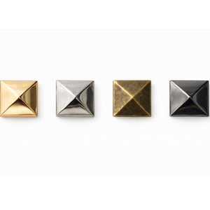 100 pièces carré pyramide rivets 4 pointes en métal pour artisanat en cuir chaussures ceinture matériel de bricolage