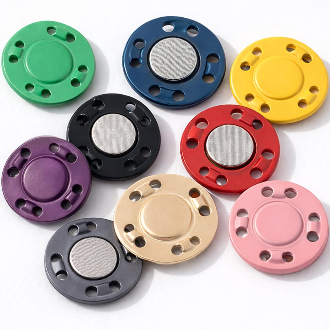 5 Pairs Sew on Magnetic Snap Buttons – 12.5mm 20mm 25mm Matte Metal ...