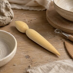 Wooden Pottery Modeling Tool, Clay Shaping Tool, Ceramic Sculpting Tool, Teapot Spout Tool, Pottery Repair Tool