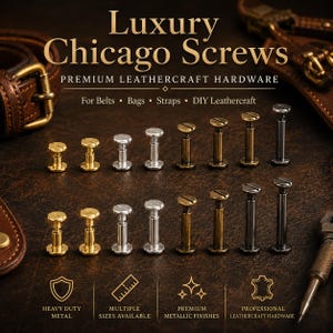 10pcs Chicago Screws Leather Craft Rivets Metal Binding Screw Posts Belt Bag Hardware M4 M5 Gold Silver Copper Gunblack