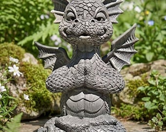 Statua a forma di drago da giardino, statua a energia solare, lanterna a energia solare, facile da posizionare ovunque per giardino, patio, balcone, cortile