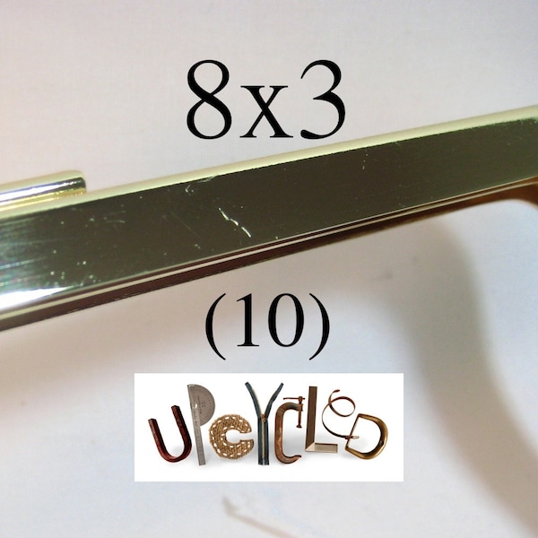 ENDVERKAUF (10) 8 x 3 Nickel frei Kosmetikbeutel defekte Purse Frames verwendet, um die Snappy(TM)-Geldbörse-Kupplung