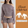 Two Piece Set Sewing Pattern | Crop Top and Booty Shorts | Pattern + Detailed Illustrated Instruction | XXS - 7XL | A0, A4 & US-Letter product logo