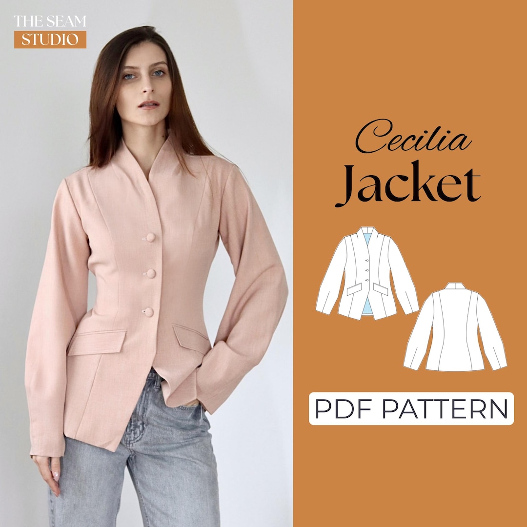 Shawl Collar Jacket Pattern | Cardigan Pattern Long Sleeve | Pattern ...