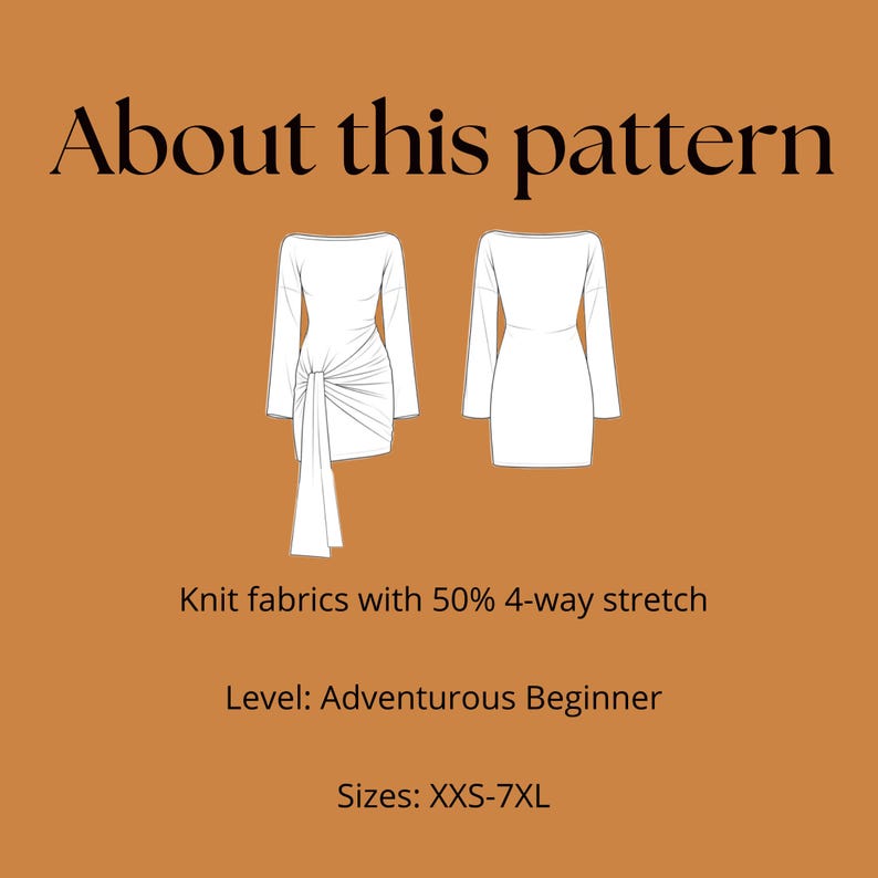 Wrap Dress Sewing Pattern | Elegant Dress Pattern | Easy Beginner ...