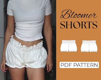 Womens Bloomers Sewing Pattern | Booty Shorts Pattern | Easy Beginner Pattern + Easy Illustrated Tutorial | XXS - 7XL | A0, A4 & US Letter