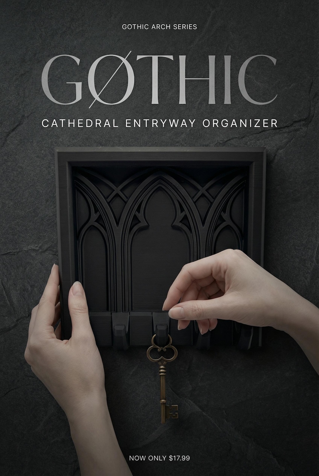 3D Printed Gothic Key Holder β Cathedral Entryway Organizer - Etsy