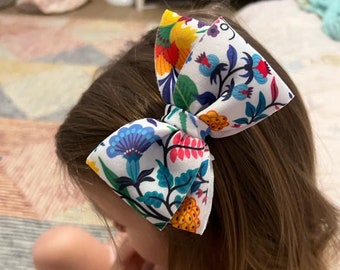 Baby Girl Puffy Bow Wild Flower Swim Bow HeadWrap, messy Bow headband bow HeadWrap, baby headband, puffy bow Multi color