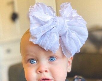 tulle messy bow messy bow headband Hot Pink Hearts mini messy bow messy bow headband baby headband