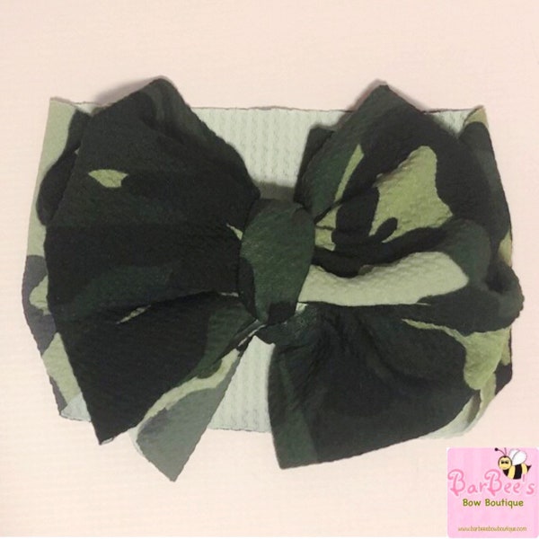 Camouflage Hair Bow Etsy