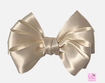 Pink Satin Hair Bow Baby Girl Satin Hair Bow Pink Satin Hair Bow Newborn Satin Hair Bow Black White Ivory