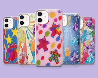 Clown Phone Case Circus Clowncore Cover for iPhone 16 Pro, 15, 14, 13, 12, Samsung S25, S24FE, S23, S22, A16, A55, A25, Pixel 9