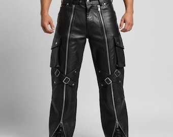 MEN'S VENOM PANTS - Black Jeans Denim Snake Cruelty Free Leather