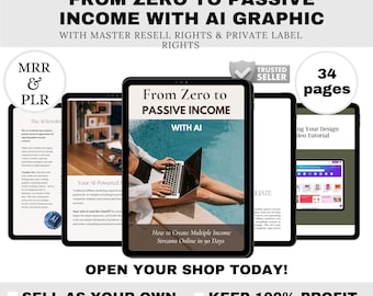 PLR Passive Income Ebook | AI Tools, Digital Marketing, Affiliate Marketing | Canva Template, Resell Rights, Online Business Guide