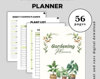 Digital Garden Planner | Hyperlinked GoodNotes and iPad Planner | Seed Inventory, Garden Log & Journal | Canva and KDP Editable Interior