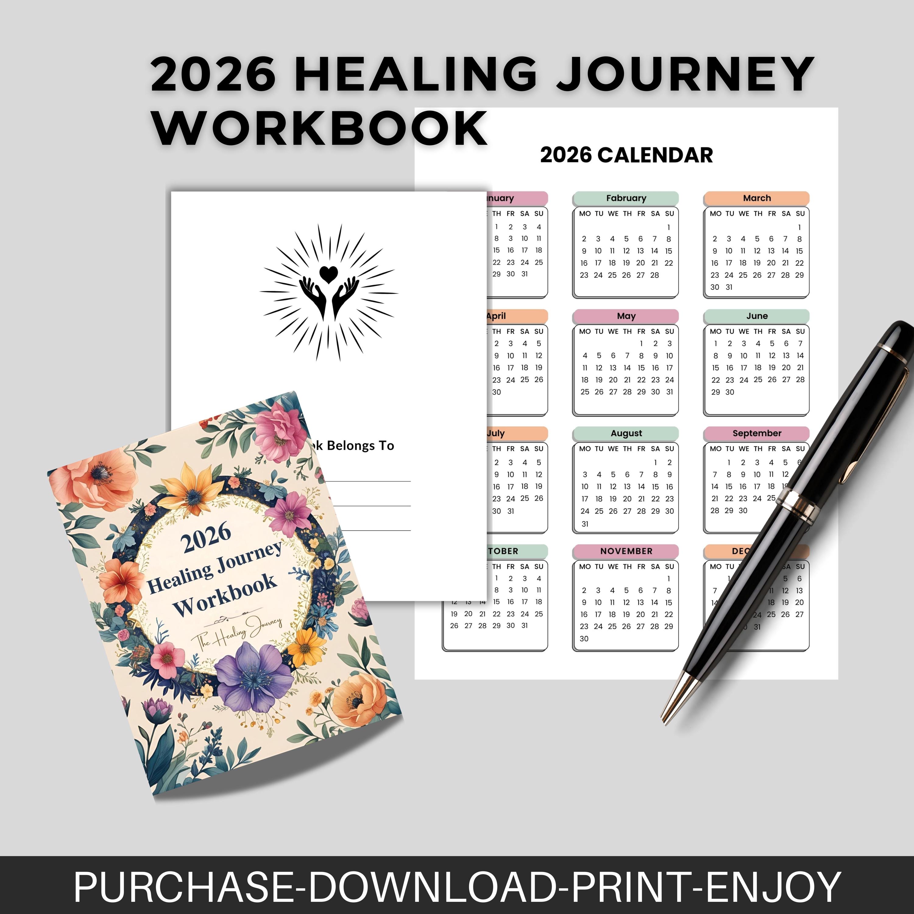 Healing Journey Workbook | Grief &amp; Loss Journal | Emotional Healing and ...