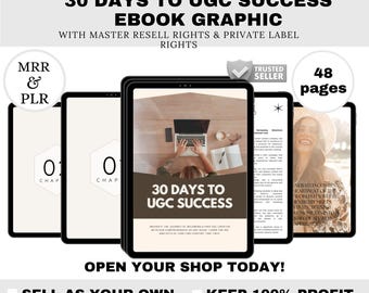 UGC PLR Ebook | Editable Canva Template | User Generated Content Guide, Digital Product, Side Hustle, Passive Income PLR