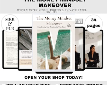 Geld Mindset PLR Ebook | Canva Bearbeitbare Vorlage, PersonalFinance & Wealth Guide, Digitales Produkt mit Weiterverkaufsrecht