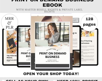 Print On Demand POD Business PLR E-Book | Canva bearbeitbare Vorlage,Passive Income Guide, Wiederverkaufsrechte, Shop heraus Etsy Online Business