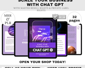 AI for Business ChatGPT eBook | Editable Canva PLR eBook Template | AI Tools, Automation & Business Growth | Resell Rights Digital