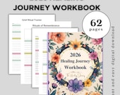 Healing Journey Workbook | Grief & Loss Journal | Emotional Healing and Self-Discovery Prompts | Trauma Recovery Printable Planner