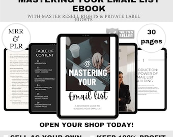 E-Mail-Liste Gebäude PLR Ebook | Canva bearbeitbare Vorlage, E-Mail-Marketering-Methode, digitales Produkt, Weiterverkaufsrechte