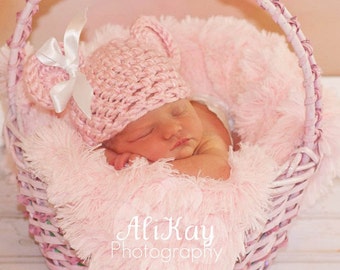 PDF CROCHET PATTERN Crochet Bear Hat, Baby Bear Hat, Bear Beanie, Bear Hat, Animal Hat, Baby Girl Hat, Newborn Baby Hat,Crochet Baby Hat