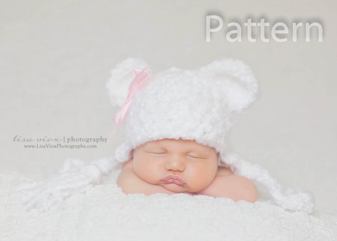 PDF CROCHET PATTERN Bear Ear Flap Hat Ear Flap Hat Baby Boy - Etsy