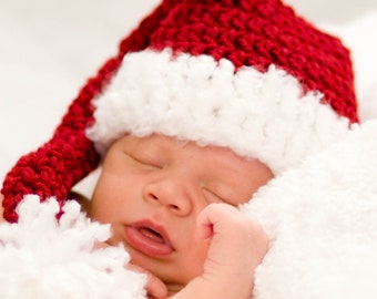 PDF CROCHET PATTERN Elf Hat, Baby Hat, Crochet Baby Hat, Santa Hat, Newborn Hat,  Baby Boy Girl Hat, Baby Boy, Crochet Hat, Newborn Elf Hat