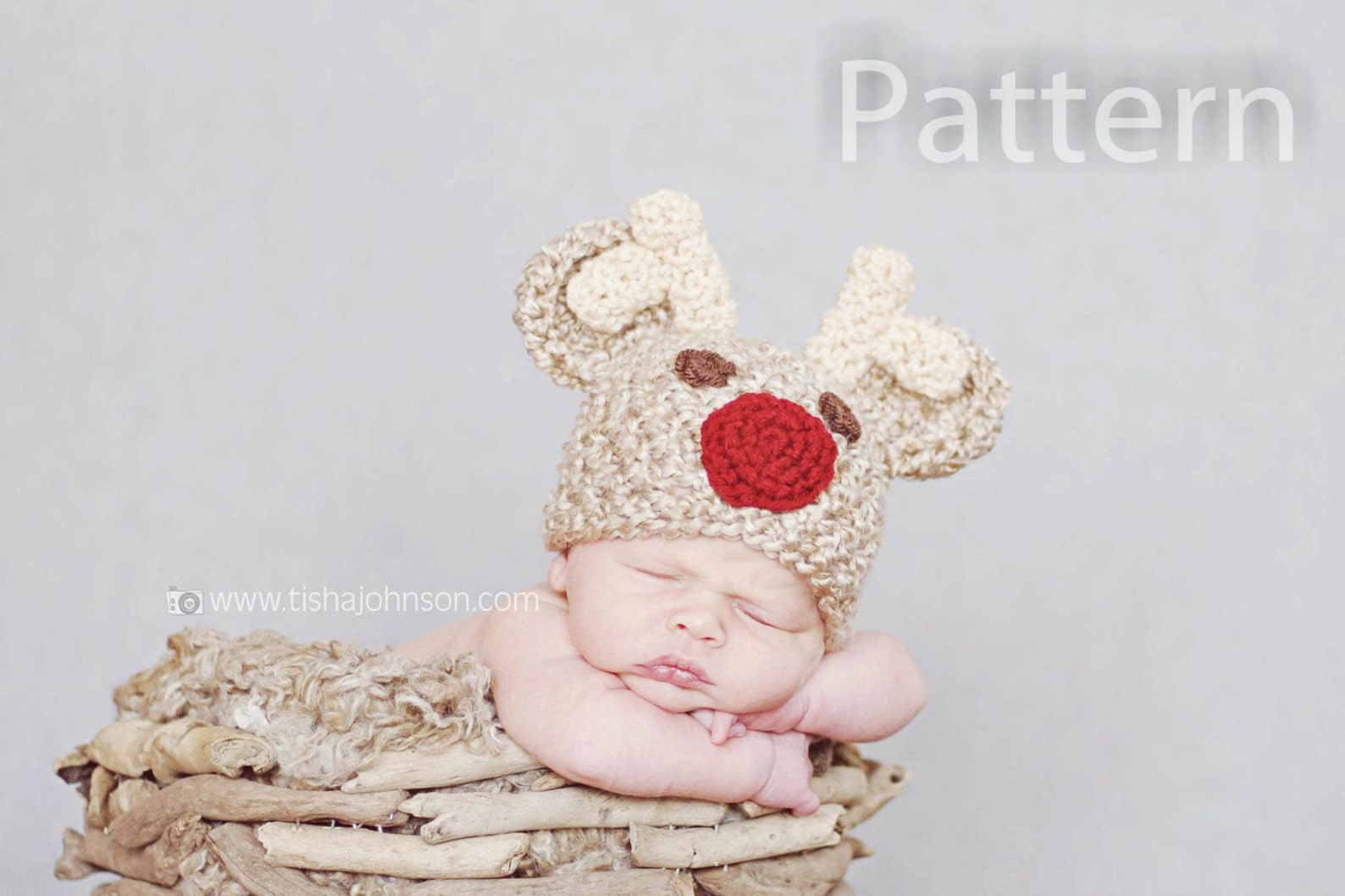 PDF CROCHET PATTERN Crochet Rudolph Hat, Baby Rudolph Hat ...