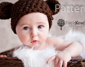 PDF PATTERN Baby Bear Beanie Newborn 0-3 and 3-6 Months Instant Download